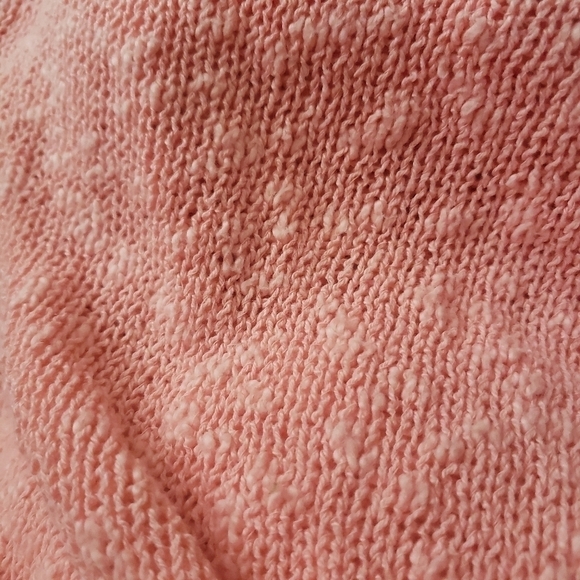 Exhilaration Nubby Lightweigt Sweater Light Pastel Coral Medium M Loose Knit EUC - Picture 3 of 5
